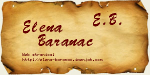 Elena Baranac vizit kartica